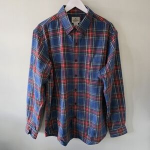 NWOT L.L. Bean M Dadcore Cabincore Gorpcore Soft Flannel Plaid Button Down Shirt